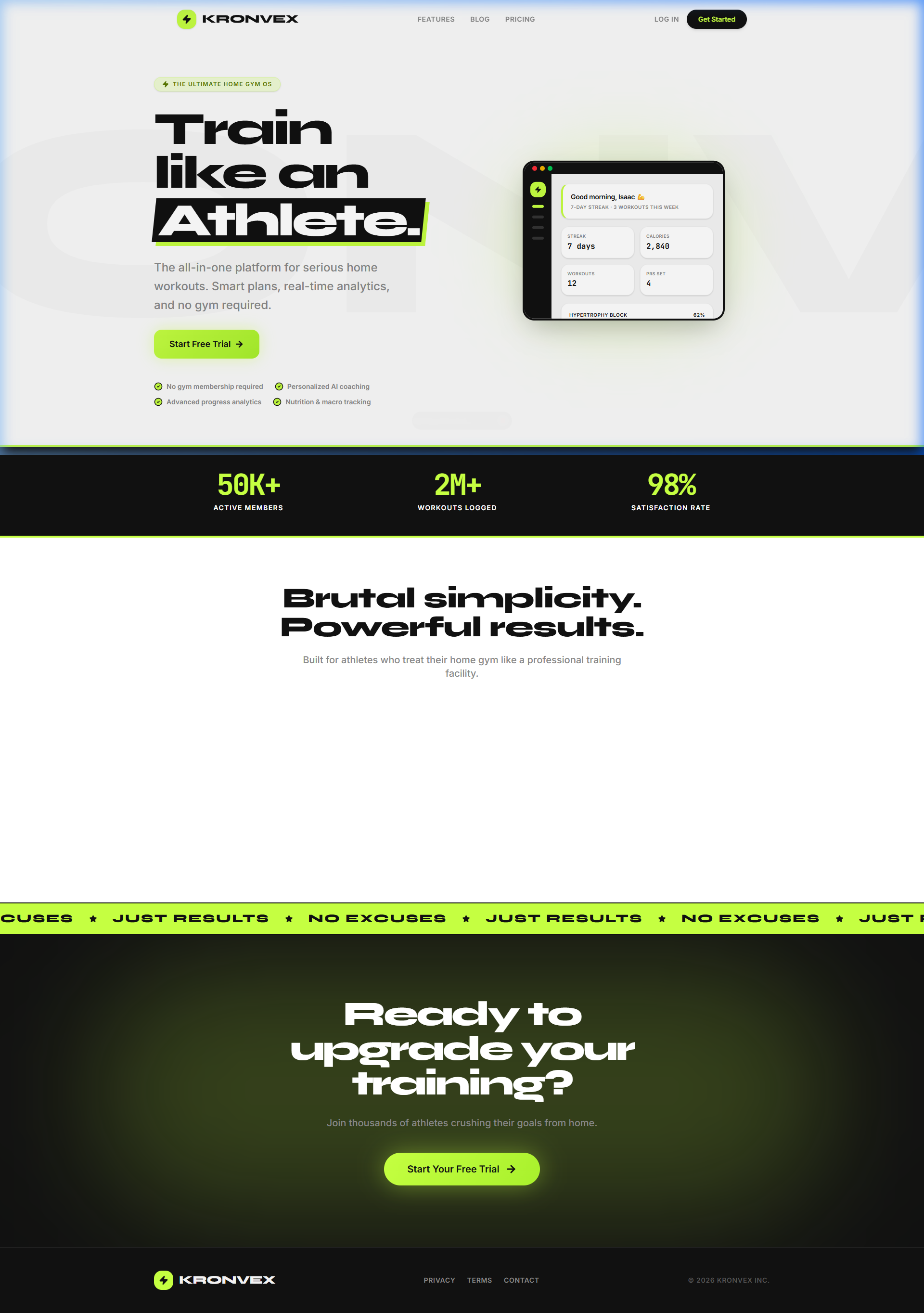 KRONVEX — Home Gym OS