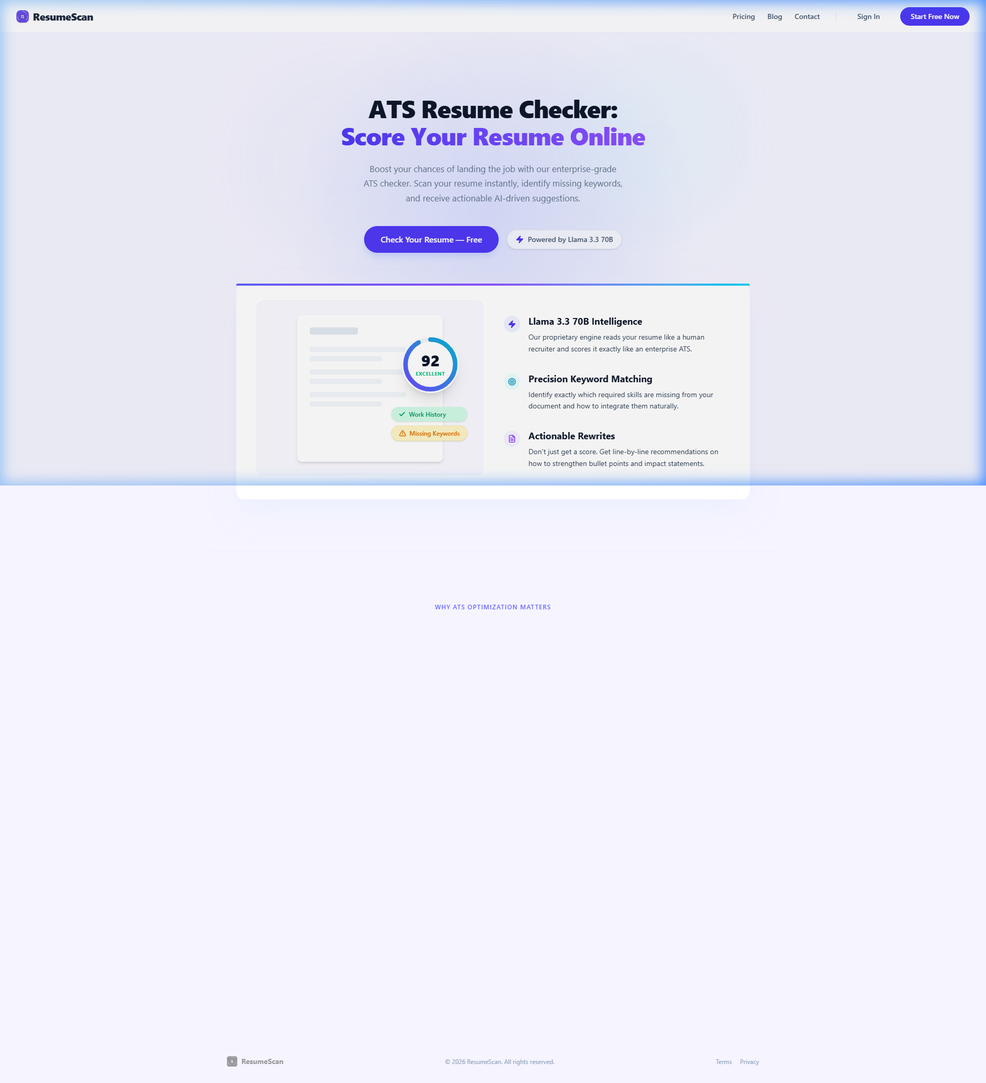 ResumeScan — AI ATS Checker