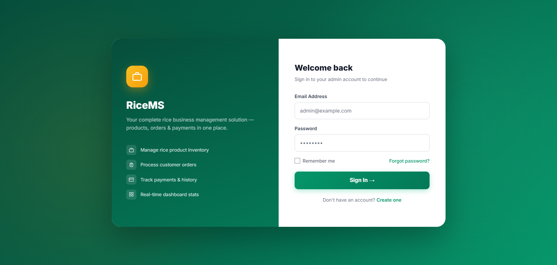 Rice Business Management System